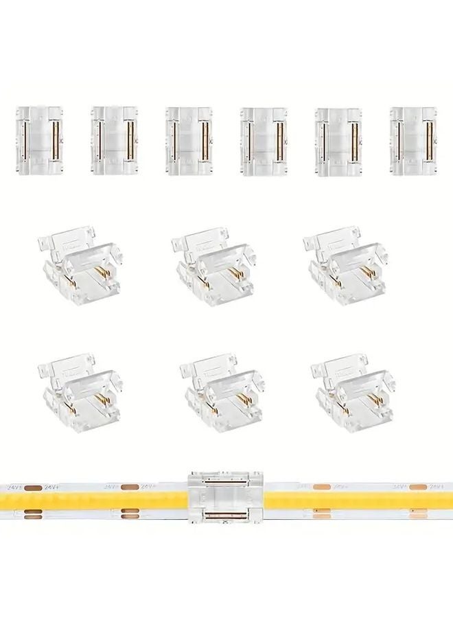 OB2P موصلات شريط LED COB بدون لحام 8 مم 20 قطعة 2 دبوس 3 دبوس وصلات تمديد تشغيل فوري - Image 5